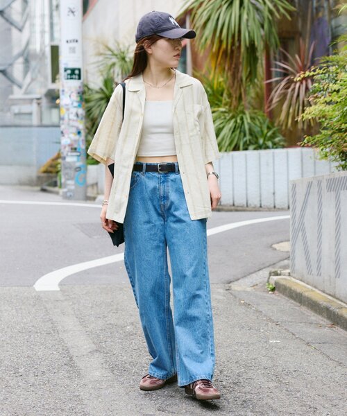 CIAOPANIC TYPY(チャオパニックティピー)の「【ユニセックスで着れる】リネンレーヨンオープンカラー半袖シャツ(シャツ/ブラウス・レディース・ブラック/オフホワイト/ベージュ/ホワイト・MEDIUM/LARGE)」の7枚目の写真