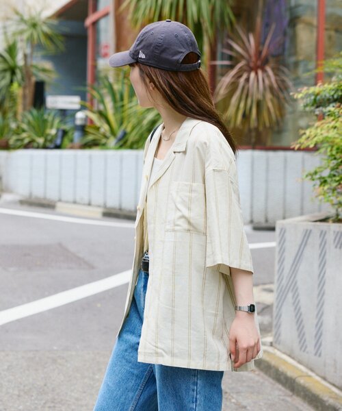 CIAOPANIC TYPY(チャオパニックティピー)の「【ユニセックスで着れる】リネンレーヨンオープンカラー半袖シャツ(シャツ/ブラウス・レディース・ブラック/オフホワイト/ベージュ/ホワイト・MEDIUM/LARGE)」の19枚目の写真