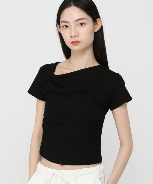 3.3 Field Trip （3.3フィールドトリップ）の「3.3 Field Trip／ドレープデザインT（Tシャツ/カットソー・レディース・ブラック/グレー/ブルー/ホワイト・FREE）」の2枚目の写真