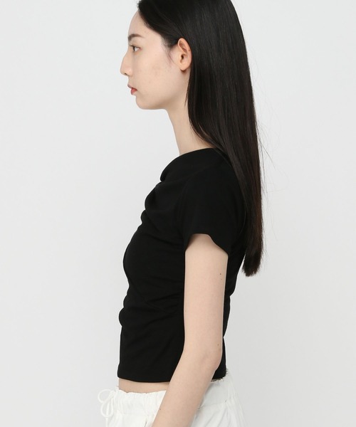 3.3 Field Trip （3.3フィールドトリップ）の「3.3 Field Trip／ドレープデザインT（Tシャツ/カットソー・レディース・ブラック/グレー/ブルー/ホワイト・FREE）」の7枚目の写真