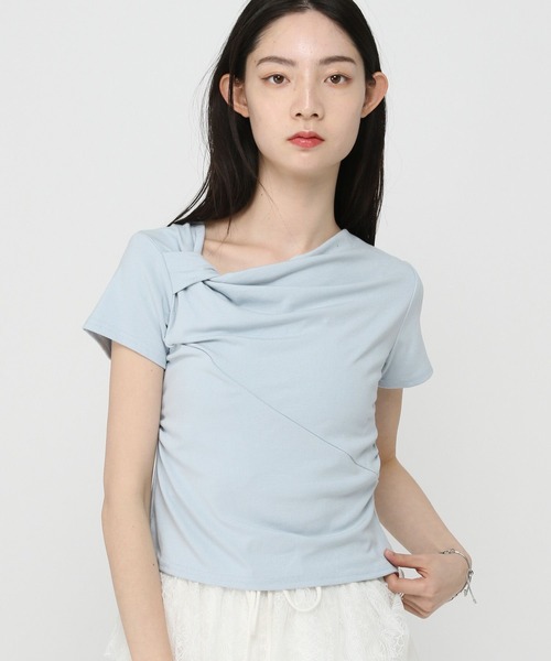 3.3 Field Trip （3.3フィールドトリップ）の「3.3 Field Trip／ドレープデザインT（Tシャツ/カットソー・レディース・ブラック/グレー/ブルー/ホワイト・FREE）」の16枚目の写真