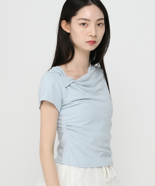 3.3 Field Trip （3.3フィールドトリップ）の「3.3 Field Trip／ドレープデザインT（Tシャツ/カットソー・レディース・ブラック/グレー/ブルー/ホワイト・FREE）」の17枚目の写真