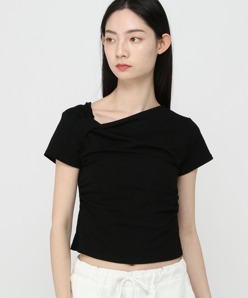 3.3 Field Trip （3.3フィールドトリップ）の「3.3 Field Trip／ドレープデザインT（Tシャツ/カットソー・レディース・ブラック/グレー/ブルー/ホワイト・FREE）」の5枚目の写真