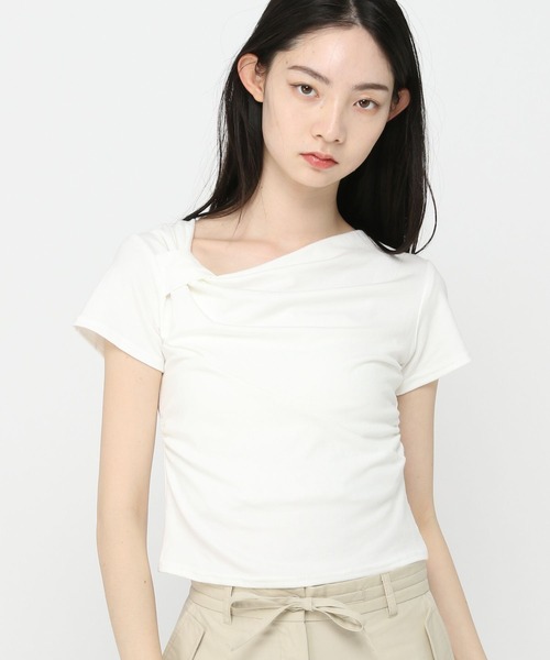 3.3 Field Trip （3.3フィールドトリップ）の「3.3 Field Trip／ドレープデザインT（Tシャツ/カットソー・レディース・ブラック/グレー/ブルー/ホワイト・FREE）」の6枚目の写真