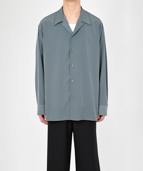 LAD MUSICIAN(ラッドミュージシャン)の「DECHINE OPEN COLLAR BIG SHIRT(シャツ/ブラウス・メンズ・ブラック/ブルー系・42/44/46)」の6枚目の写真