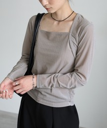 fmnグレー ベロア 長袖 トップス バックオープン fmnグレー ベロア 長袖 トップス バックオープン Amazon