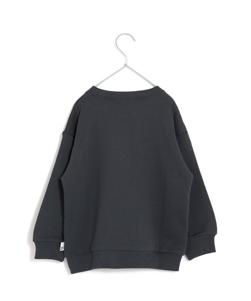 MAKE YOUR DAY（メイクユアデイ）の「テクテクえらい人ファミリー裏毛トレーナー■80～140cm（スウェット・キッズ・アイボリー/チャコールグレー・110/100/90/140/130/80/120）」の5枚目の写真