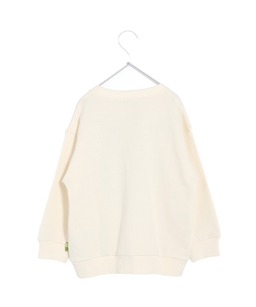 MAKE YOUR DAY（メイクユアデイ）の「テクテクえらい人ファミリー裏毛トレーナー■80～140cm（スウェット・キッズ・アイボリー/チャコールグレー・110/100/90/140/130/80/120）」の7枚目の写真