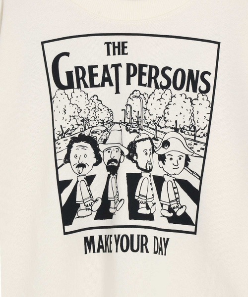 MAKE YOUR DAY（メイクユアデイ）の「テクテクえらい人ファミリー裏毛トレーナー■80～140cm（スウェット・キッズ・アイボリー/チャコールグレー・110/100/90/140/130/80/120）」の17枚目の写真