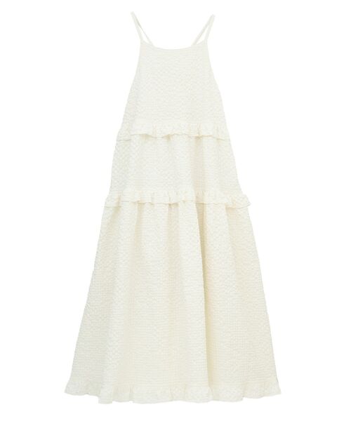 Petit fleur(プチフルール)の「・Petit Fleur フリルティアードキャミワンピ(ワンピース・レディース・サックスブルー/ブラック/オフホワイト/ピンク系その他2・FREE)」の9枚目の写真