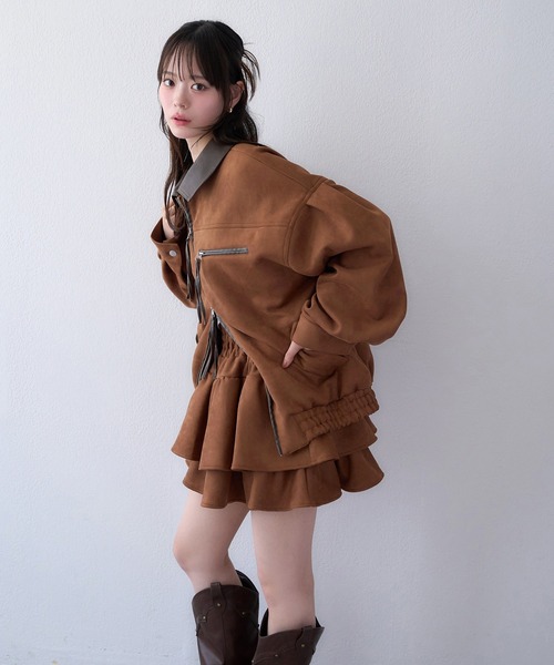 セール】セットアップ対応/パイピングジャケット（ブルゾン）｜one