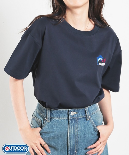 Honeys(ハニーズ)の「【速乾ドライ・UVカット】OUTDOOR PRODUCTS/半袖Tシャツ(Tシャツ/カットソー・レディース・ホワイト系その他/ネイビー/ホワイト×グレー/スミクロ/ライトベージュ/ピンク・L/S/M/LL)」の16枚目の写真