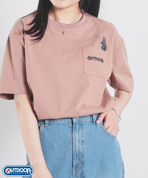 Honeys(ハニーズ)の「【速乾ドライ・UVカット】OUTDOOR PRODUCTS/半袖Tシャツ(Tシャツ/カットソー・レディース・ホワイト系その他/ネイビー/ホワイト×グレー/スミクロ/ライトベージュ/ピンク・L/S/M/LL)」の21枚目の写真