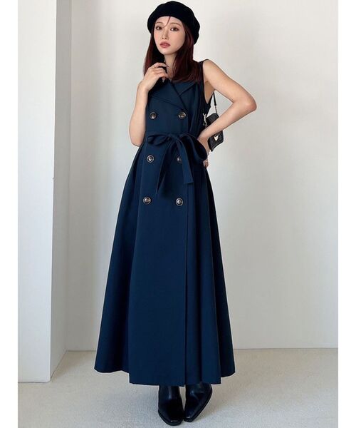 RESEXXY（リゼクシー）の「2WAY セパレートフレアトレンチコート（トレンチコート・レディース・ベージュ/ネイビー/ブラウン・FREE）」の8枚目の写真