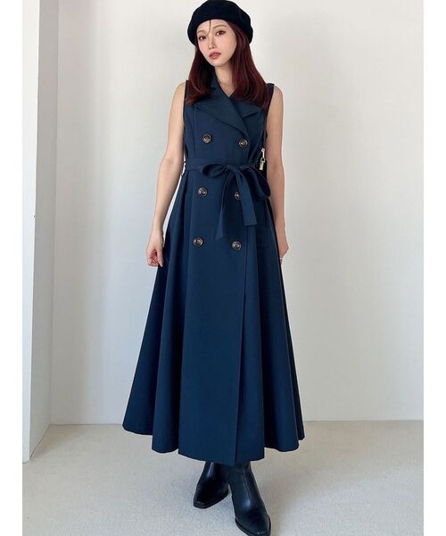 RESEXXY（リゼクシー）の「2WAY セパレートフレアトレンチコート（トレンチコート・レディース・ベージュ/ネイビー/ブラウン・FREE）」の9枚目の写真