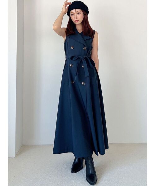 RESEXXY（リゼクシー）の「2WAY セパレートフレアトレンチコート（トレンチコート・レディース・ベージュ/ネイビー/ブラウン・FREE）」の10枚目の写真