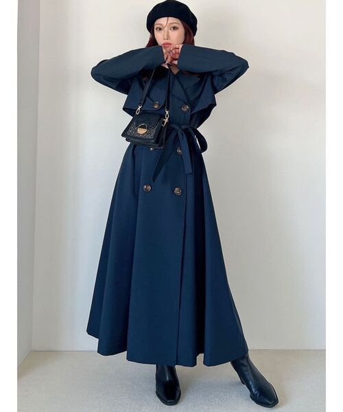 RESEXXY（リゼクシー）の「2WAY セパレートフレアトレンチコート（トレンチコート・レディース・ベージュ/ネイビー/ブラウン・FREE）」の12枚目の写真