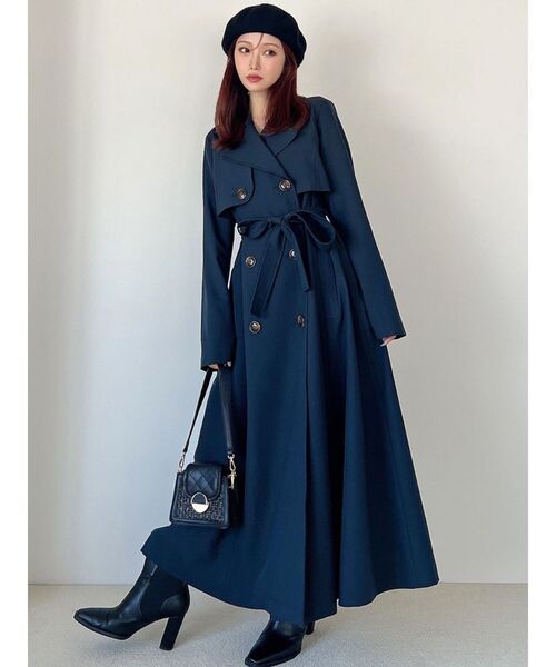 RESEXXY（リゼクシー）の「2WAY セパレートフレアトレンチコート（トレンチコート・レディース・ベージュ/ネイビー/ブラウン・FREE）」の13枚目の写真