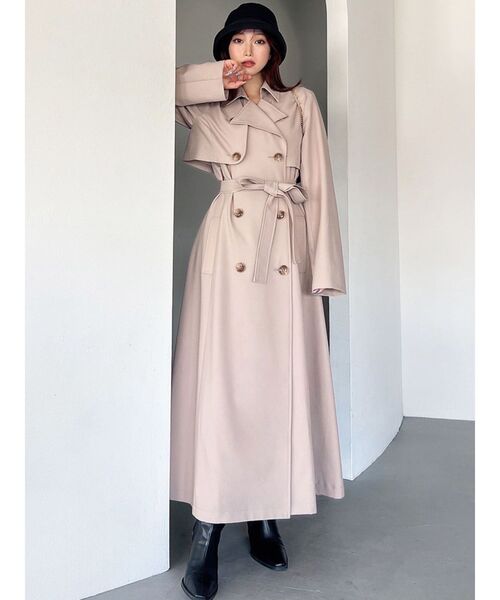 RESEXXY（リゼクシー）の「2WAY セパレートフレアトレンチコート（トレンチコート・レディース・ベージュ/ネイビー/ブラウン・FREE）」の18枚目の写真