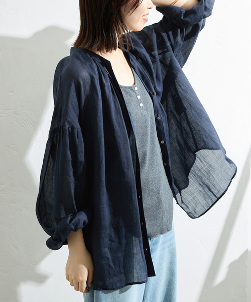スローブイエナ　ラミースキッパーシャツ 追加》ラミースキッパーシャツ（シャツ/ブラウス）｜SLOBE IENA