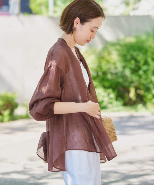 新品タグ付、スローブイエナ、ラミースキッパーシャツ ラミースキッパーシャツ（シャツ／ブラウス）｜SLOBE IENA