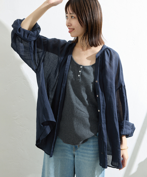 美品♡SLOBE IENA スローブイエナ ラミースキッパーシャツ ラミースキッパーシャツ（シャツ／ブラウス）｜SLOBE IENA