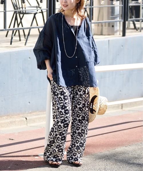 新品タグ付、スローブイエナ、ラミースキッパーシャツ 追加》ラミースキッパーシャツ（シャツ/ブラウス）｜SLOBE IENA