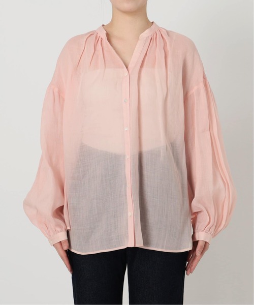スローブイエナ ラミースキッパーシャツ ピンク 追加》ラミースキッパーシャツ（シャツ/ブラウス）｜SLOBE IENA