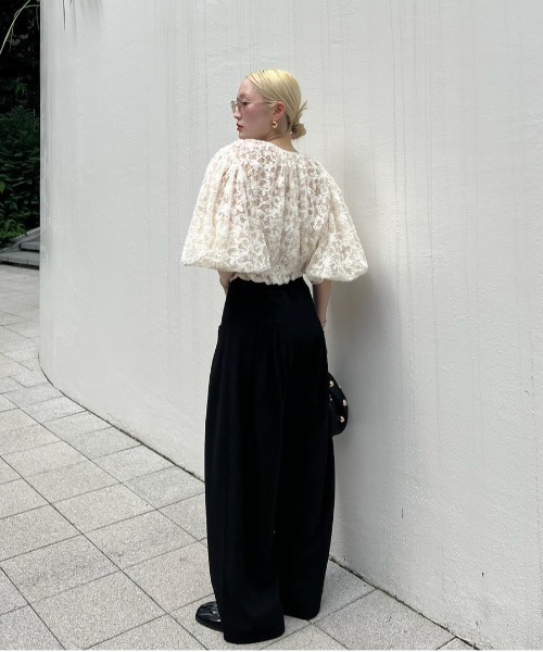 セール】BRUSHED LACE VOLUME BLOUSE（シャツ/ブラウス）｜Ameri