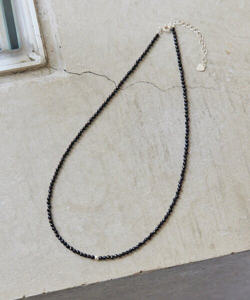 ear PAPILLONNER(イアパピヨネ)の「《スターリングシルバー使用》粒ストーンネックレス(ネックレス・レディース・ブラック/ブルー系その他/ネイビー・FREE)」の11枚目の写真