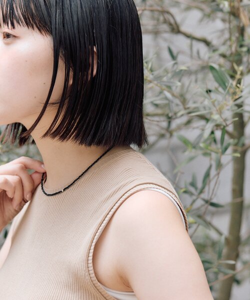 ear PAPILLONNER(イアパピヨネ)の「《スターリングシルバー使用》粒ストーンネックレス(ネックレス・レディース・ブラック/ブルー系その他/ネイビー・FREE)」の14枚目の写真
