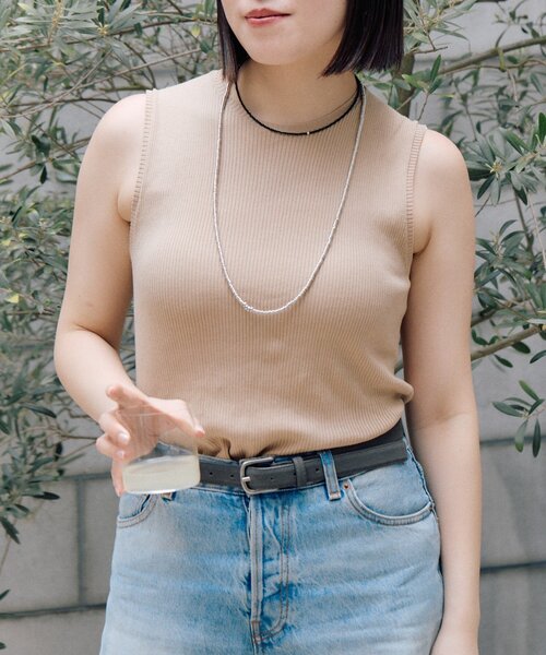 ear PAPILLONNER(イアパピヨネ)の「《スターリングシルバー使用》粒ストーンネックレス(ネックレス・レディース・ブラック/ブルー系その他/ネイビー・FREE)」の15枚目の写真