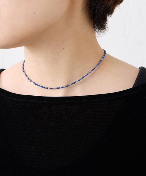 ear PAPILLONNER(イアパピヨネ)の「《スターリングシルバー使用》粒ストーンネックレス(ネックレス・レディース・ブラック/ブルー系その他/ネイビー・FREE)」の21枚目の写真