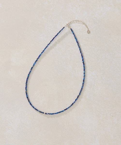 ear PAPILLONNER(イアパピヨネ)の「《スターリングシルバー使用》粒ストーンネックレス(ネックレス・レディース・ブラック/ブルー系その他/ネイビー・FREE)」の4枚目の写真