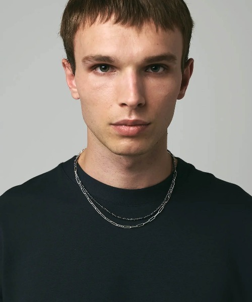 HERGO（ハーゴ）の「NP:HERGO Flat Chain Baby Pearl Necklace SV-925（ネックレス・メンズ・ブラック/ホワイト・FREE）」の2枚目の写真