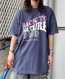 【MODISH GAZE】BACK TO NATURE ピグメント加工ビッグシルエットTシャツ