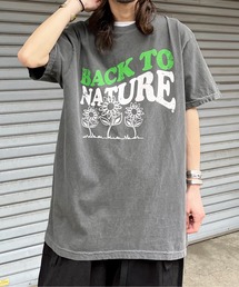 【MODISH GAZE】BACK TO NATURE ピグメント加工ビッグシルエットTシャツ