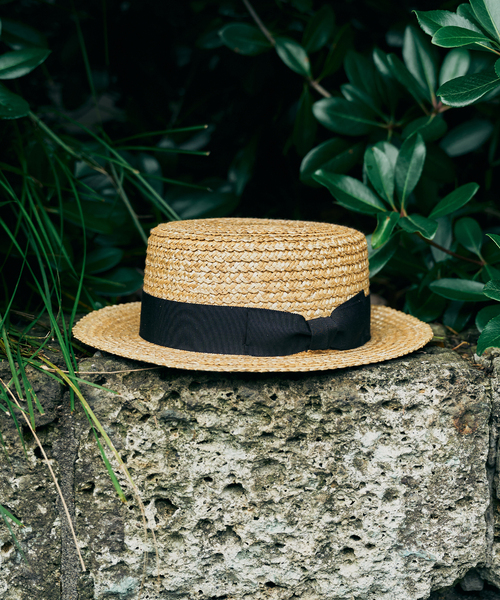 あきさま専用 シャポードオー カンカン帽＆キャップ Chapeau d' O Bao Canotier Wide | 57cm(57) BLACK (01