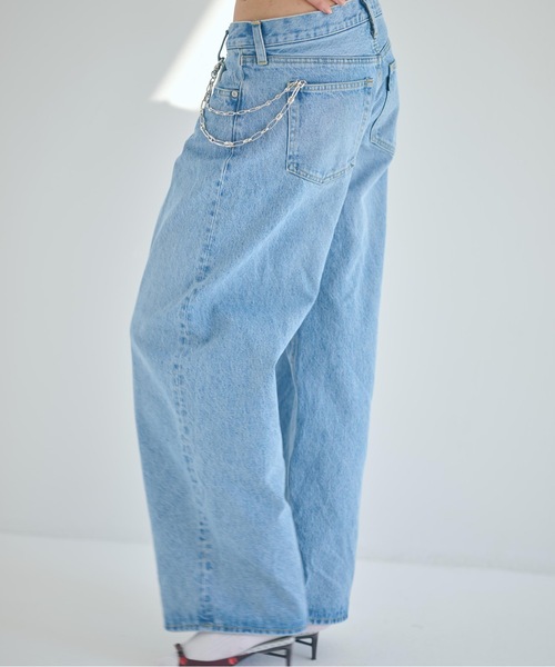 SEA（シー）の「14oz ワイド デニムパンツ（デニムパンツ・レディース・グレー/ライトブルー・0/1）」の3枚目の写真