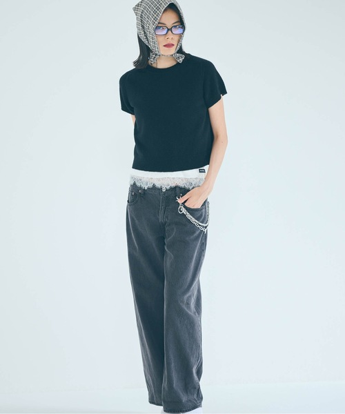 SEA（シー）の「14oz ワイド デニムパンツ（デニムパンツ・レディース・グレー/ライトブルー・0/1）」の4枚目の写真