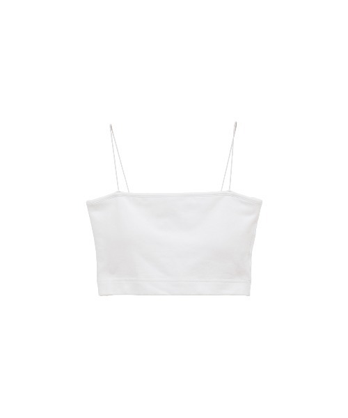 CLANE（クラネ）の「THIN CORD BANDEAU TOPS（キャミソール・レディース・ブラック/ホワイト/ベージュ・1/2）」の10枚目の写真