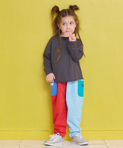 LSP WOW（エルエスピーワオ）の「【LSP WOW!】両面ミニ裏毛ロングパンツ（スウェットパンツ・キッズ・ネイビー/グリーン系その他/ブルー系その他/レッド/ライトグレー/グリーン/オレンジ系その他/グレー/カーキ/ブラック・110/100/90/80/130/120）」の19枚目の写真