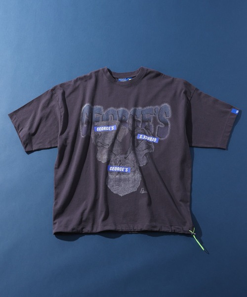 GEORGE'S(ジョージズ)の「CAT&DOG リメイク Tシャツ(Tシャツ/カットソー・メンズ・グレー系2/グレー系1/グレー系3・MEDIUM/LARGE)」の2枚目の写真