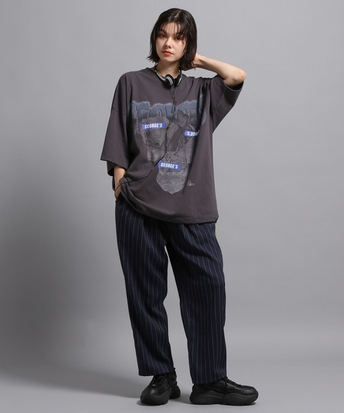 GEORGE'S(ジョージズ)の「CAT&DOG リメイク Tシャツ(Tシャツ/カットソー・メンズ・グレー系2/グレー系1/グレー系3・MEDIUM/LARGE)」の4枚目の写真