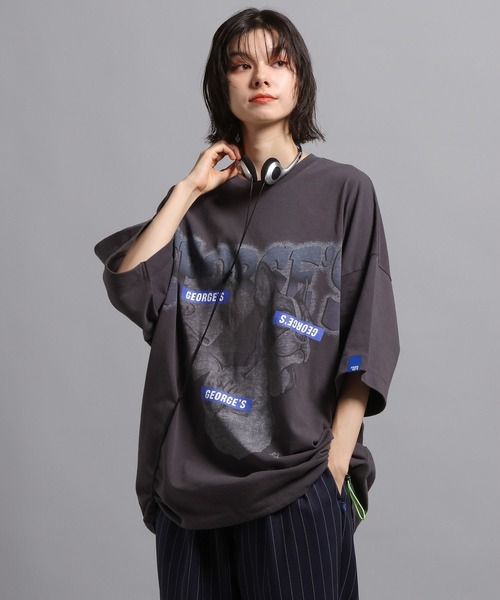 GEORGE'S(ジョージズ)の「CAT&DOG リメイク Tシャツ(Tシャツ/カットソー・メンズ・グレー系2/グレー系1/グレー系3・MEDIUM/LARGE)」の9枚目の写真