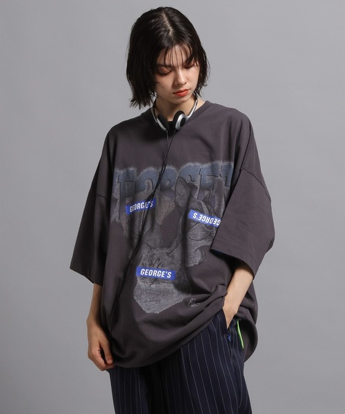 GEORGE'S(ジョージズ)の「CAT&DOG リメイク Tシャツ(Tシャツ/カットソー・メンズ・グレー系2/グレー系1/グレー系3・MEDIUM/LARGE)」の10枚目の写真