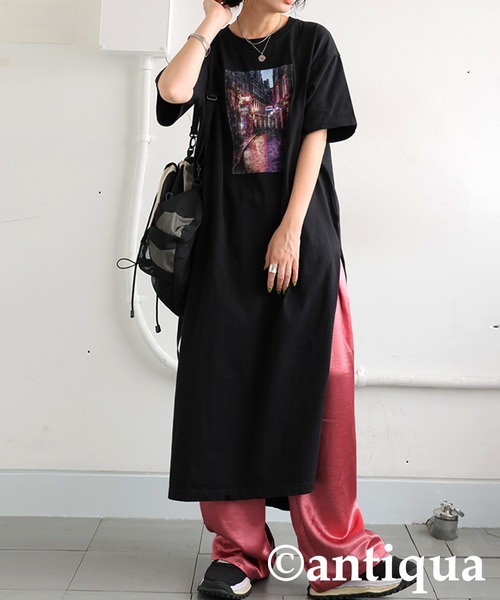 antiqua（アンティカ）の「サテンワイドイージーパンツ（その他パンツ・レディース・パープル/オレンジ/ダークグレー/ピンク/ブラック/カーキ/アイボリー/グレイッシュベージュ/グレー/ブルー・MEDIUM/LARGE）」の18枚目の写真