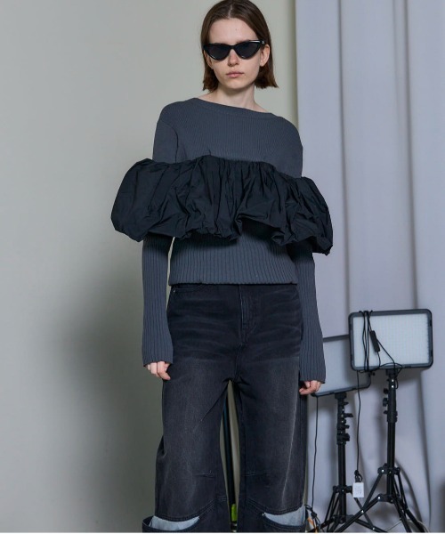 25AW PRE-ORDER】Puff Sleeve Docking Tops/パフドッキング
