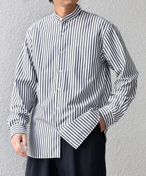 セール】SHIPS any:〈洗濯機可能〉LIM BLESS ソリッド / ストライプ