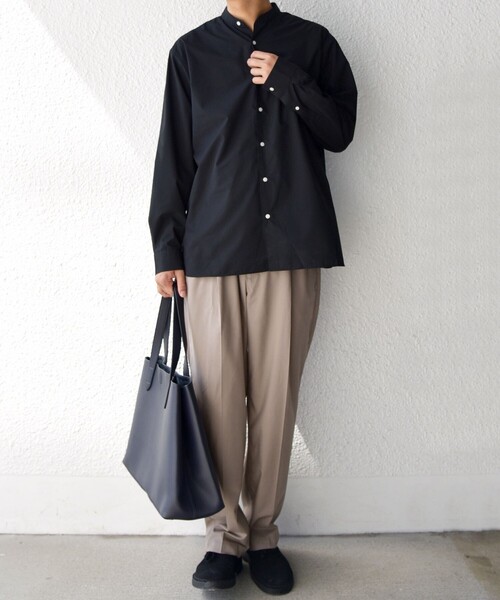 SHIPS any(シップス エニィ)の「SHIPS any: LIM BLESS ソリッド / ストライプ バンドカラー シャツ 26AW◇(シャツ/ブラウス・メンズ・カーキ/グレー/コバルトブルー/ネイビー/ロイヤルブルー/ダークグレー/ブルー/チャコールグレー/ブルー系その他・X-LARGE/LARGE/MEDIUM/SMALL)」の18枚目の写真